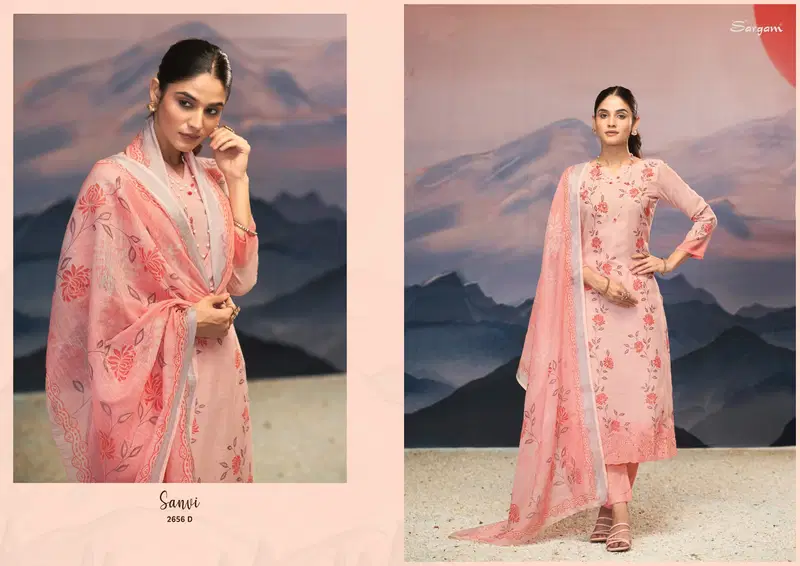 Sanvi by Sargam Lilen Printed Designer Salwar Suit Suppliers In India